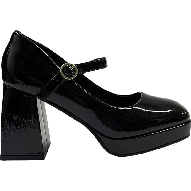 DETOGNI - Zapato Mujer Negro  Taco Medio Gaga Detogni