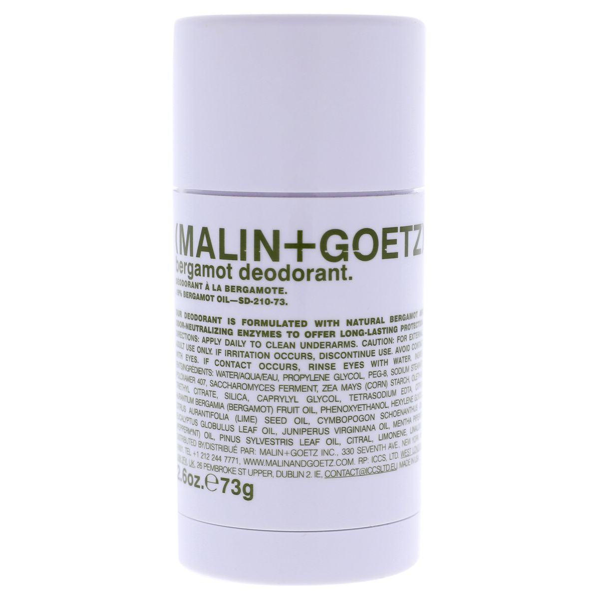 MALIN + GOETZ - Desodorante En Barra Bergamota 80 Ml Hidratante Malin + Goetz