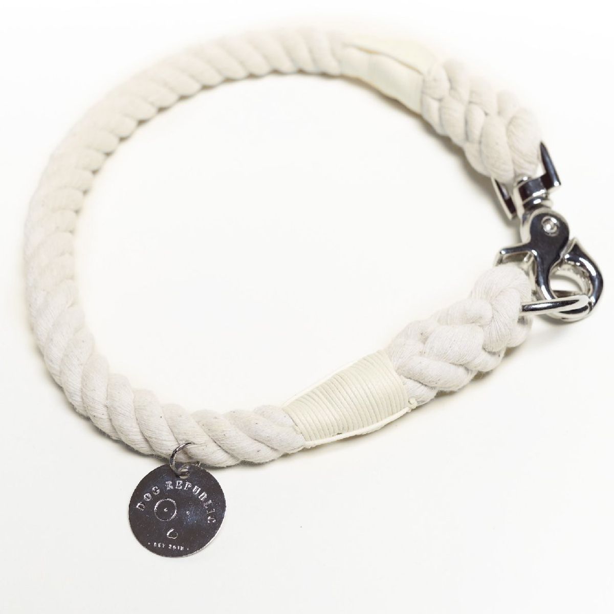 DOG REPUBLIC - Collar de mascotas Cuerda Grande Blanco L Animal Republic
