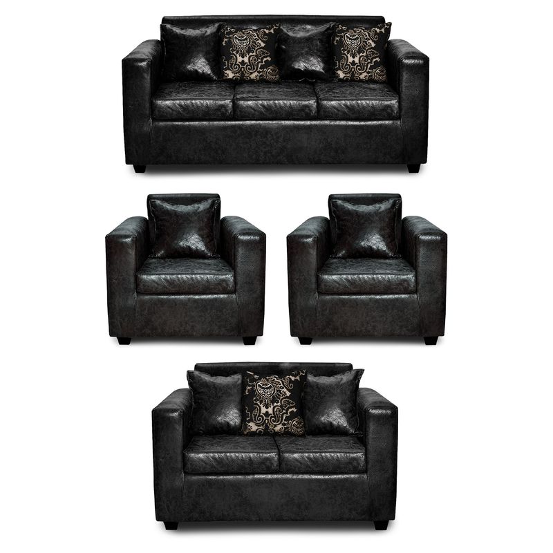 ADONIS LEUDH - Living 3+2+1+1 Ezeiza Envejecido Negro XL