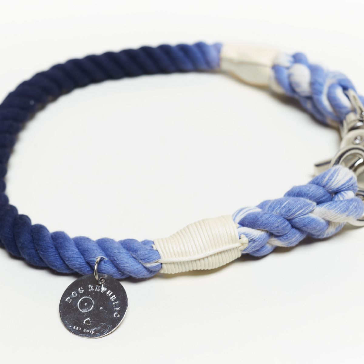 DOG REPUBLIC - Collar de mascotas Cuerda Pequeño Azul S Animal Republic