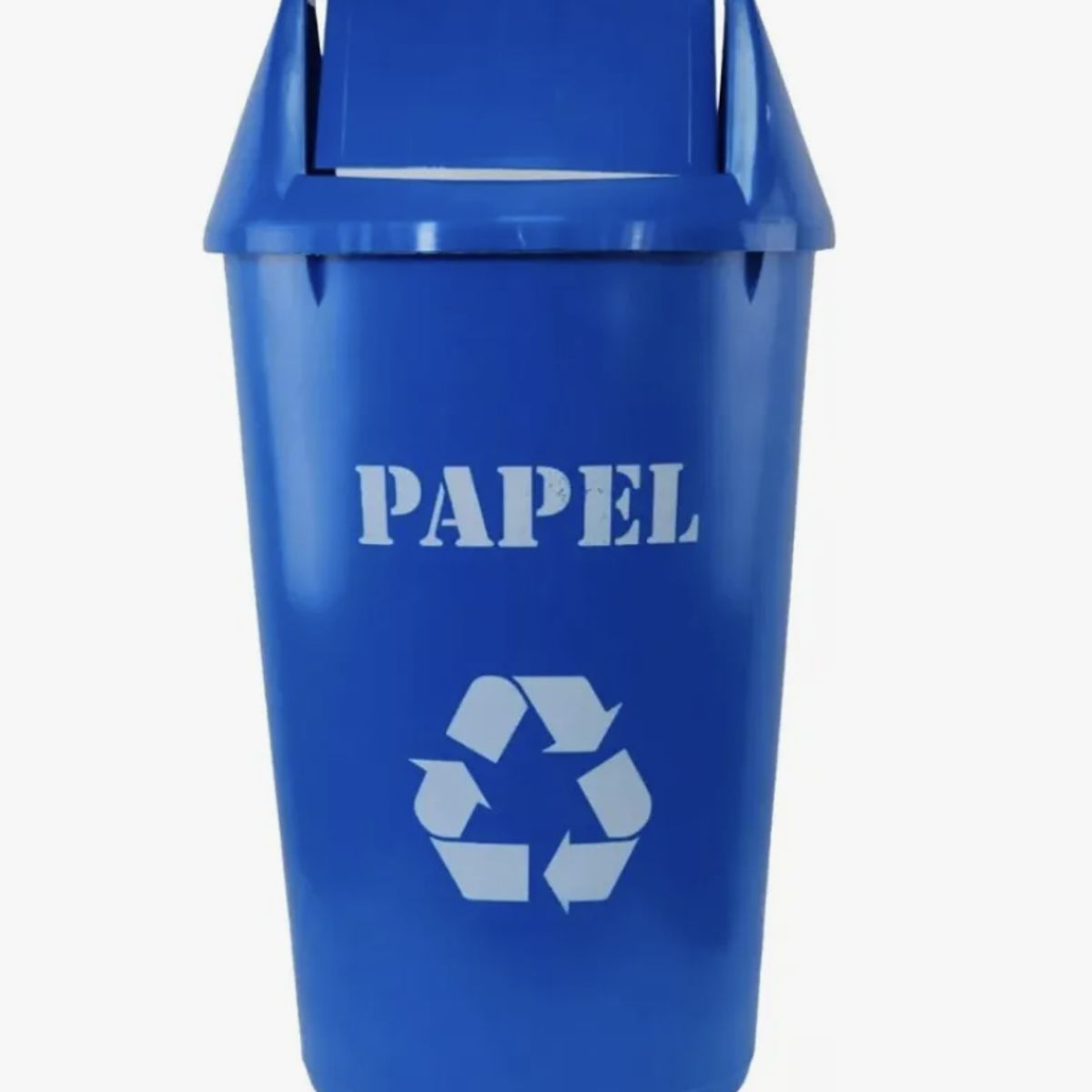 DALI - Basurero Reciclaje 36 Litros Tapa Vaiven azul papel
