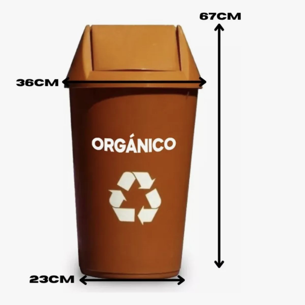 DALI - Basurero Reciclaje 36 Litros Tapa Vaiven azul papel