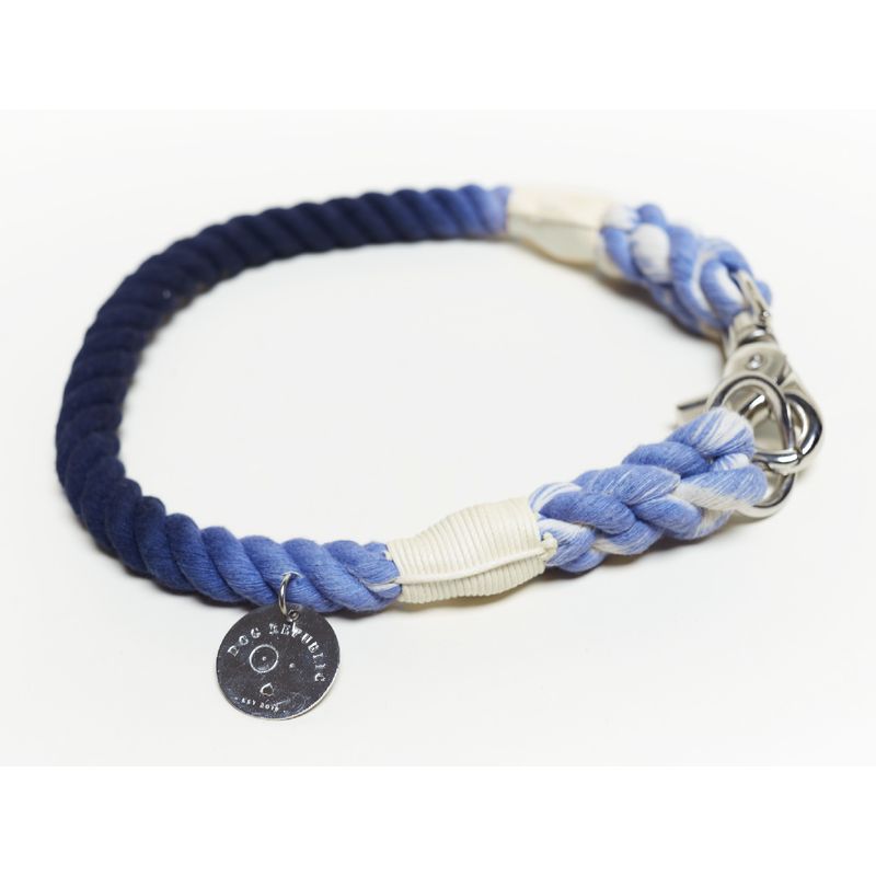 DOG REPUBLIC - Collar de Cuerda Azul L Dog Republic