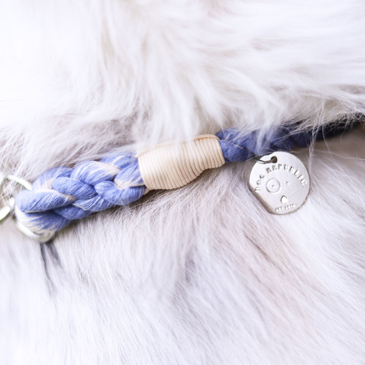 DOG REPUBLIC - Collar de mascotas Cuerda Grande Azul L Animal Republic