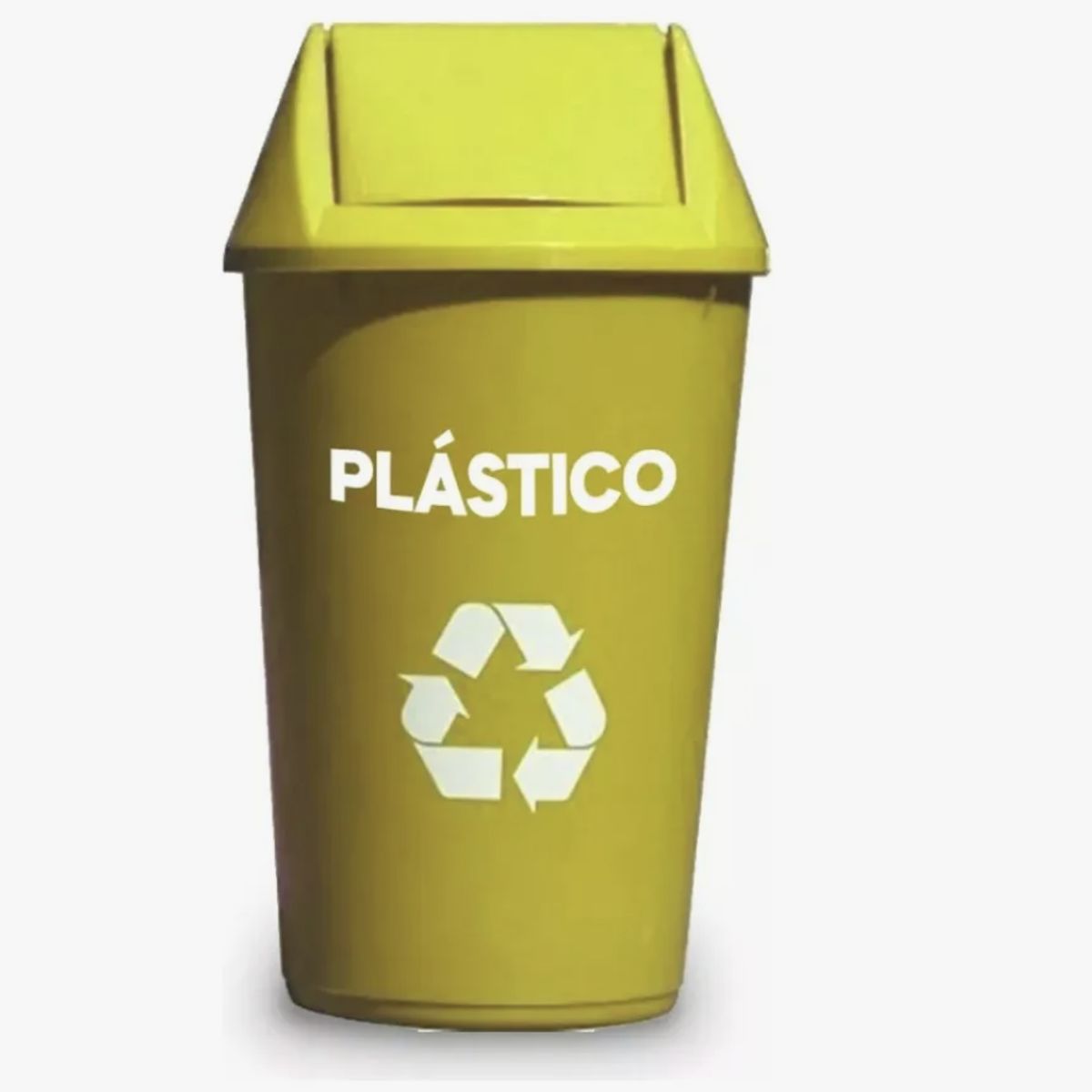DALI - Basurero Reciclaje 36 Litros Tapa Vaiven amarillo plastico