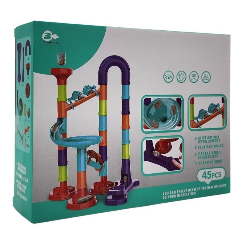 GENERICO - Circuito De Bolitas Entretenido Armable 45 Piezas Puzzle
