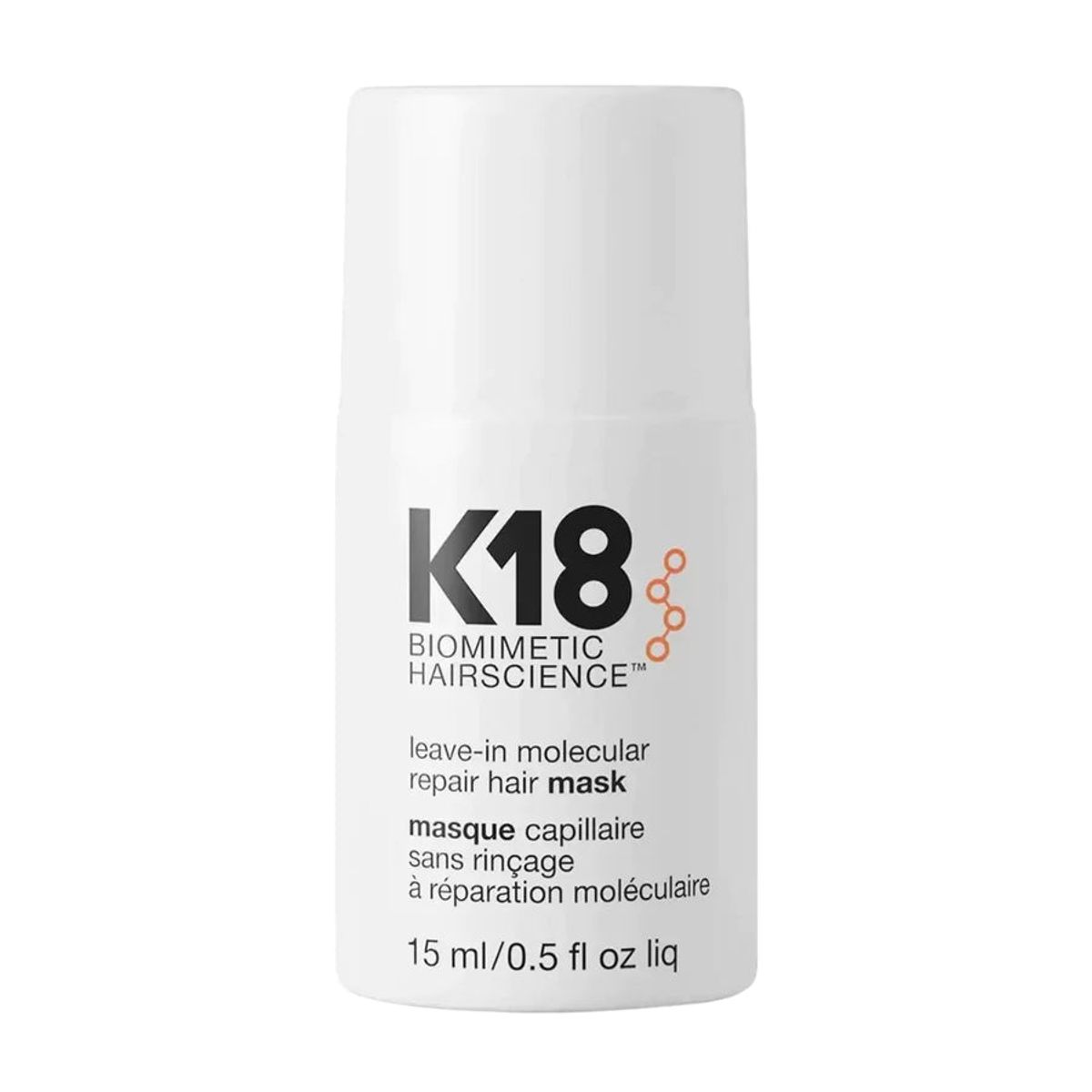 K18 - Mascarilla Capilar Reparadora Molecular Sin Enjuague 15ml K18