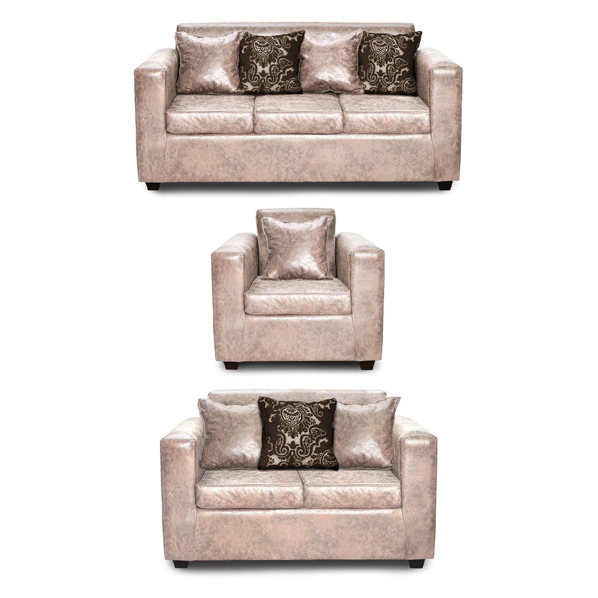 ADONIS LEUDH - Living 3+2+1 Ezeiza Envejecido Beige XL