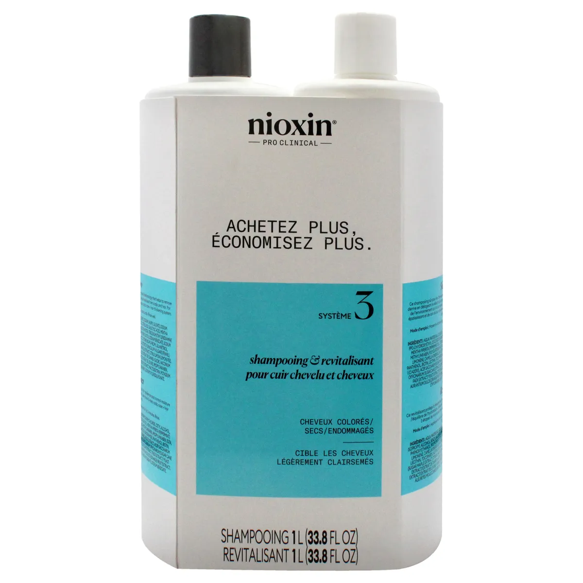 NIOXIN - Dúo del Sistema 3 2 Piezas de 1015ml - Nioxin