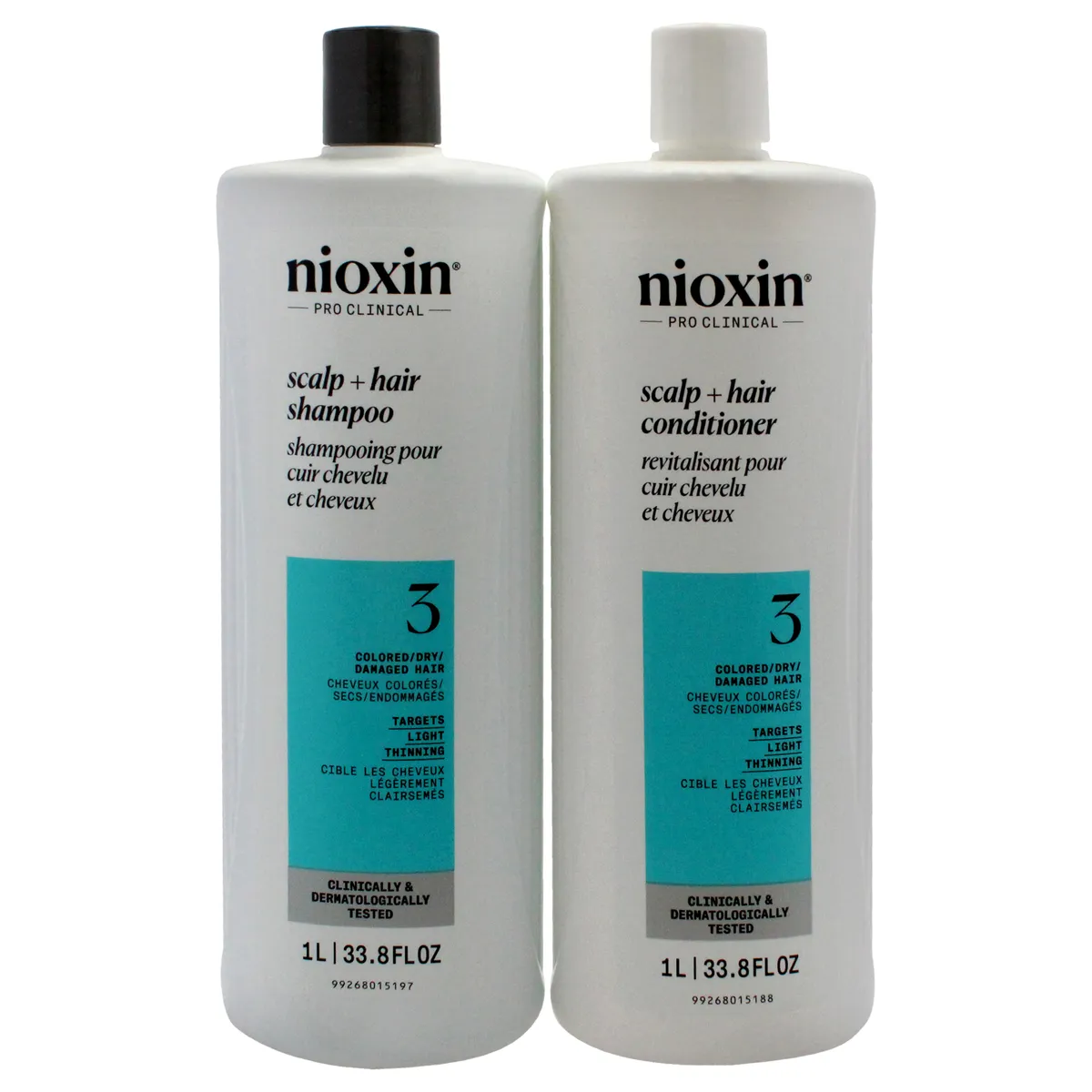 NIOXIN - Dúo del Sistema 3 2 Piezas de 1015ml - Nioxin