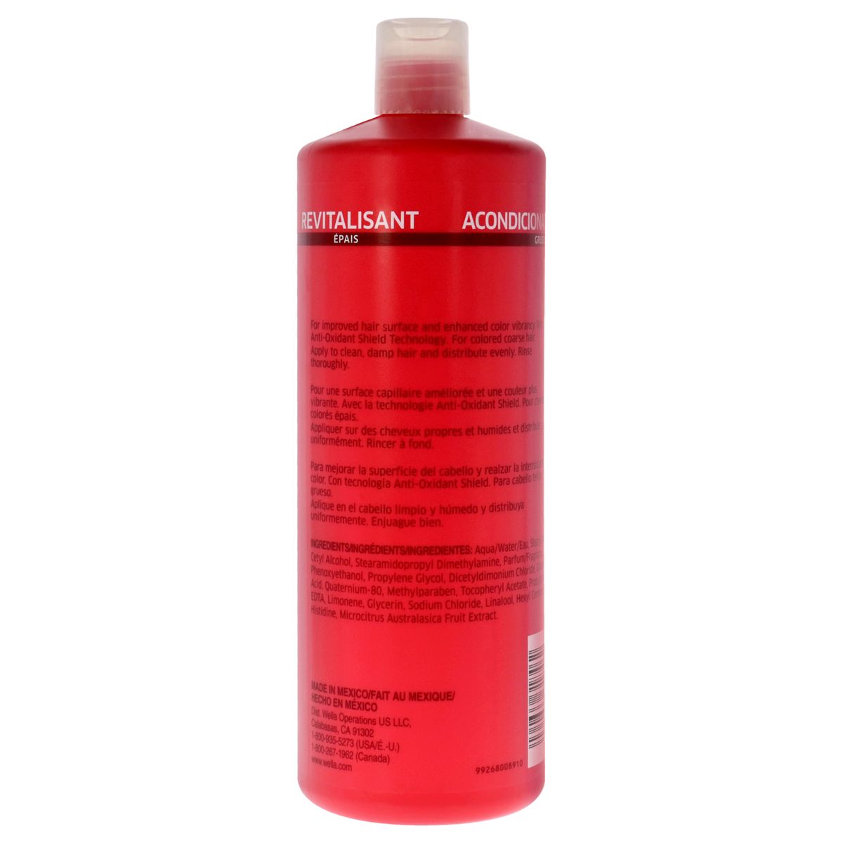WELLA - Acondicionador Brilliance para Cabello Grueso de Wella - 1000ml