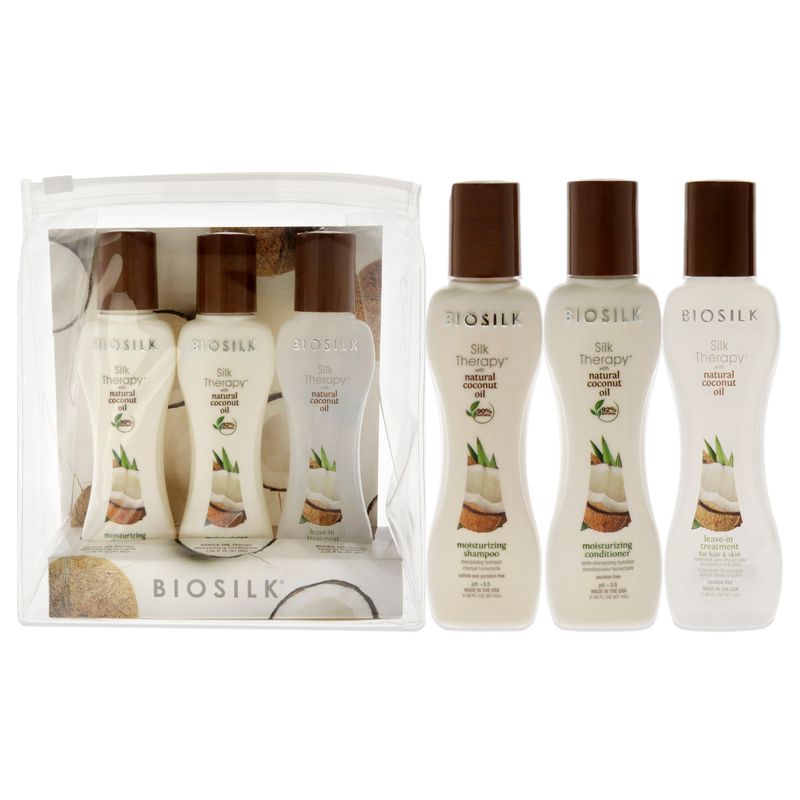 BIOSILK - Set de Terapia de Seda con Aceite de Coco Natural - Biosilk