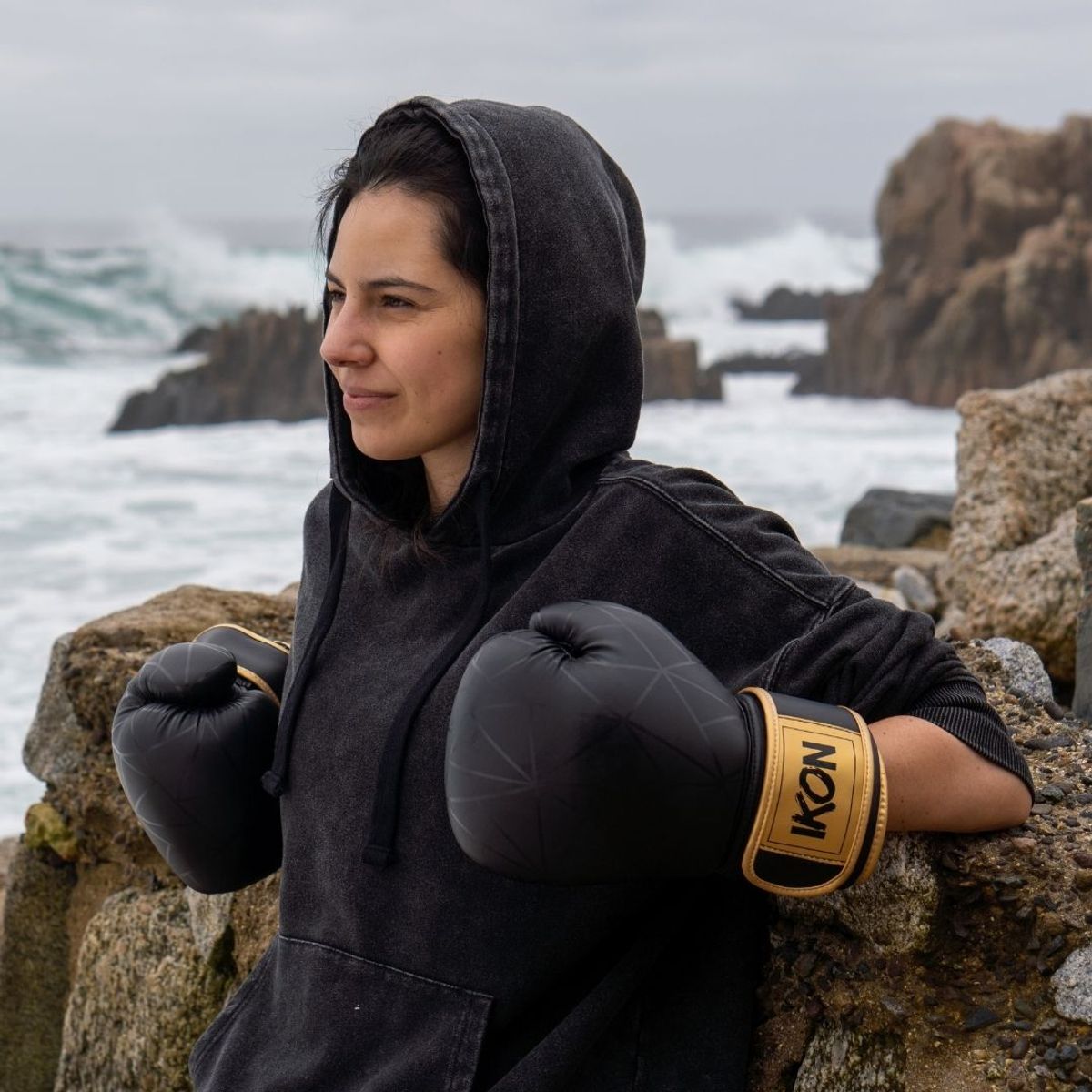 IKON - Guantes de Boxeo Negros 14oz Ikon Fightwear