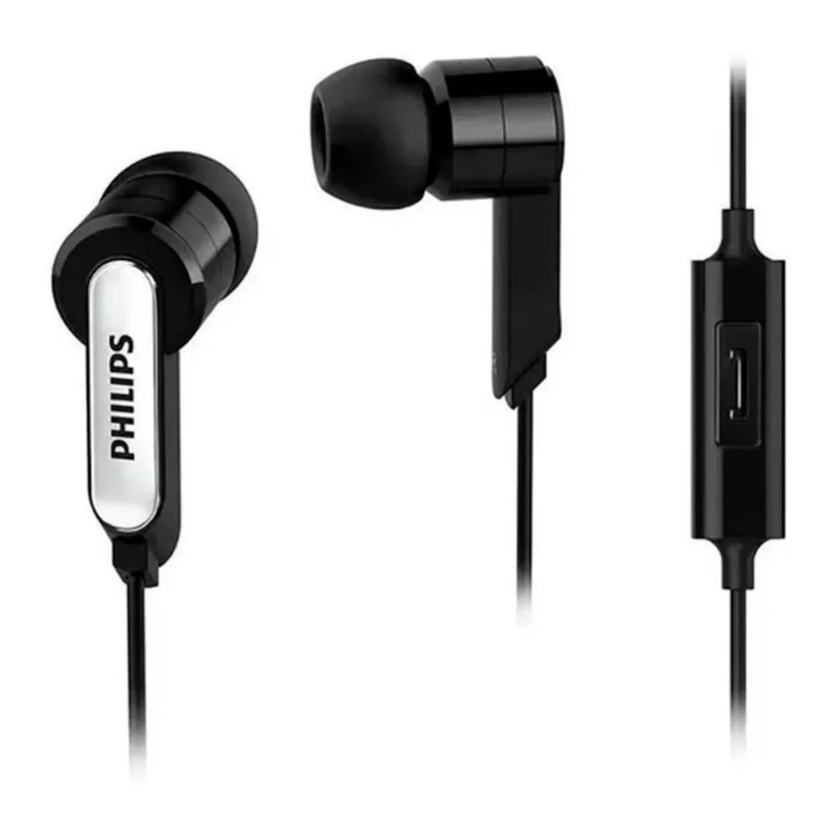 PHILIPS - Audifonos Alambricos Manos Libres Jack 35mm Negro SHE1405BK