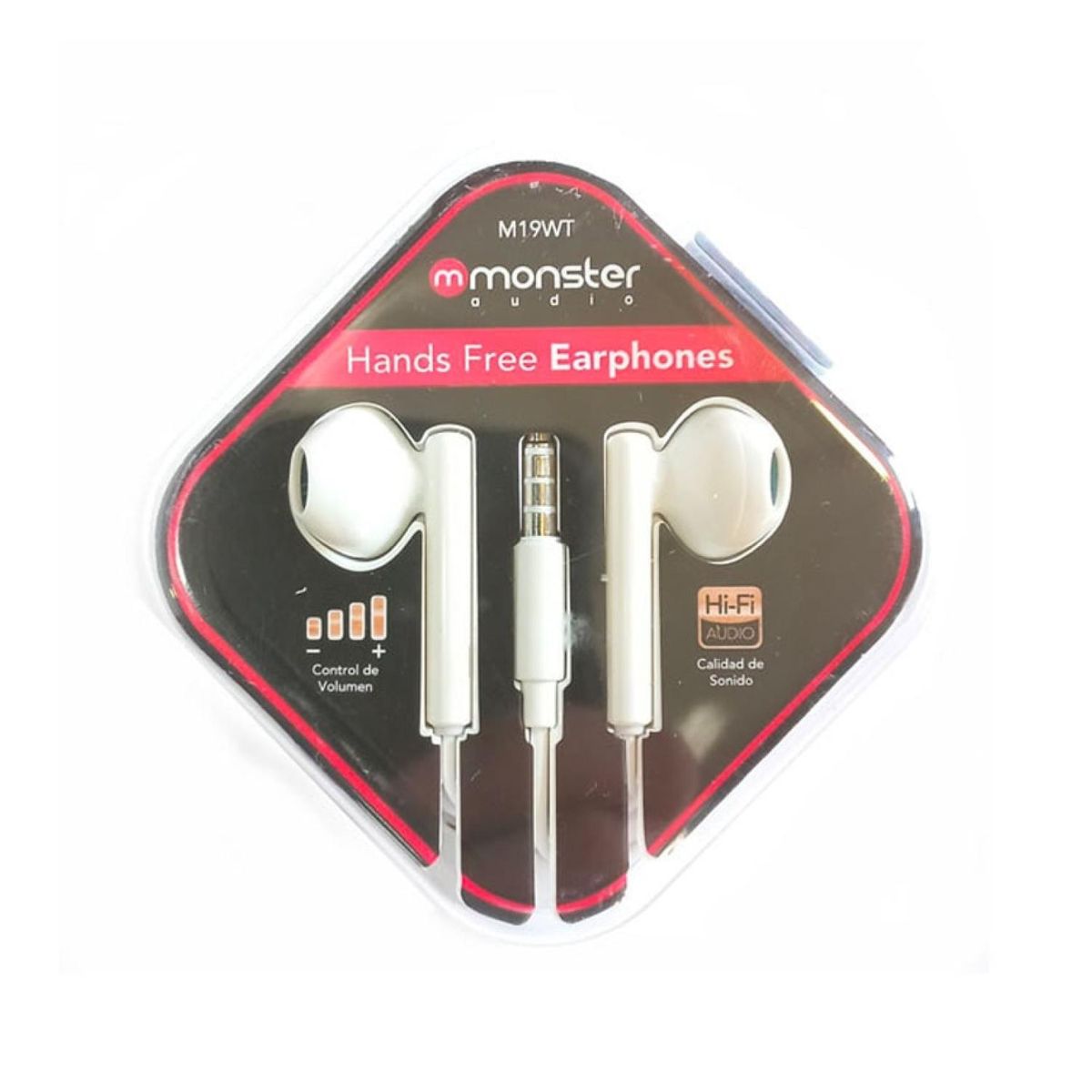MONSTER - Audifonos Manos Libres Jack 3.5 Blanco M19 Monster