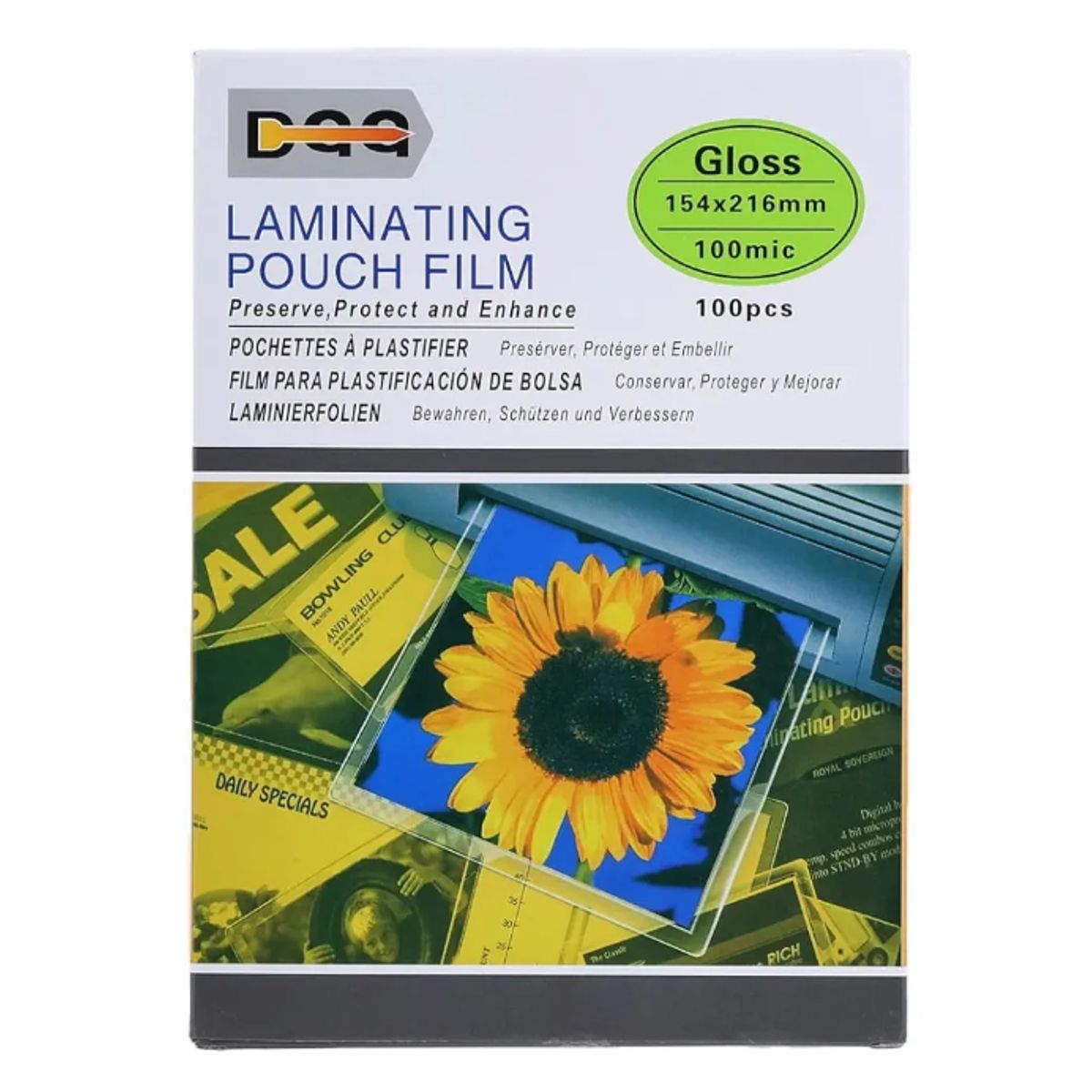 GENERICO - 100 Láminas Para Termolaminar Plastificar 15x22cm 80mic