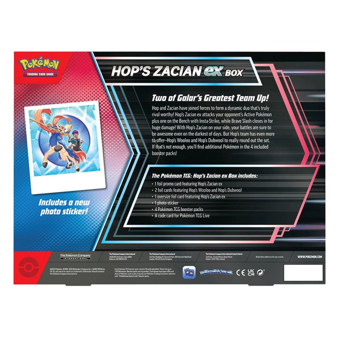 POKEMON - Cartas Pokemon Tcg Hop’s Zacian ex Box  Español
