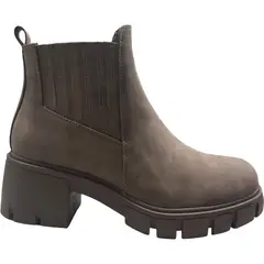 DETOGNI - Botin Mujer Camel Plataforma Venecia