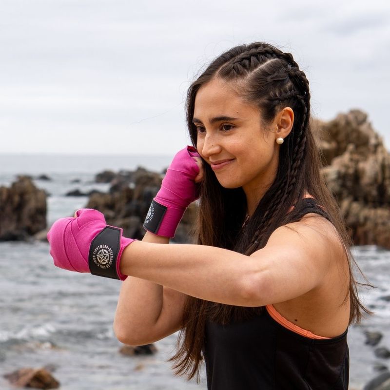 IKON - Vendas de Boxeo Semi Elásticas Rosadas