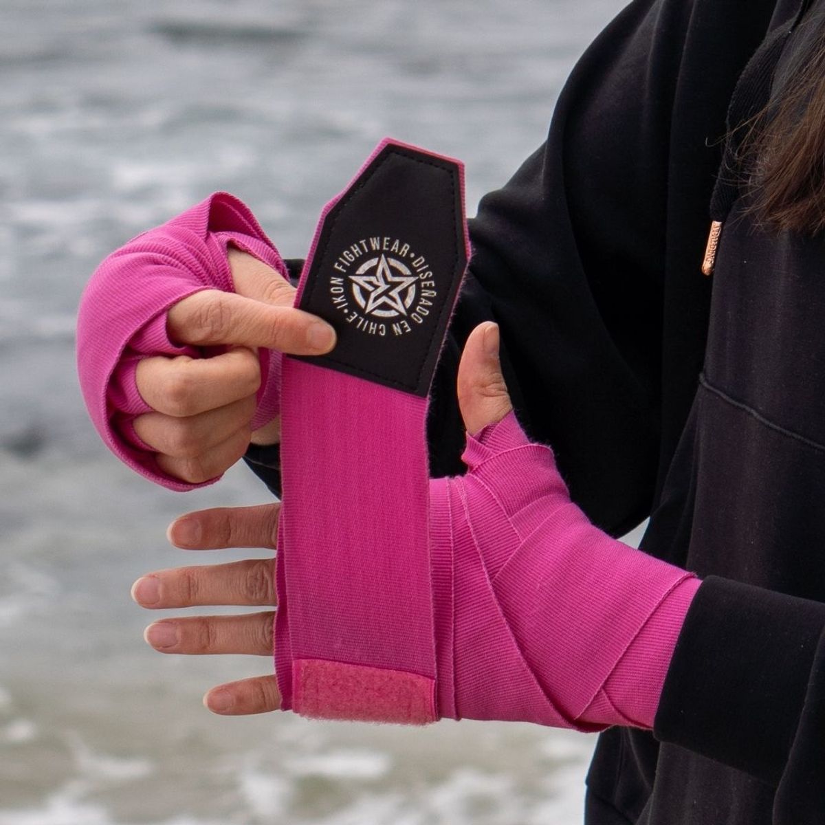 IKON - Vendas de Boxeo Semi Elásticas Rosadas