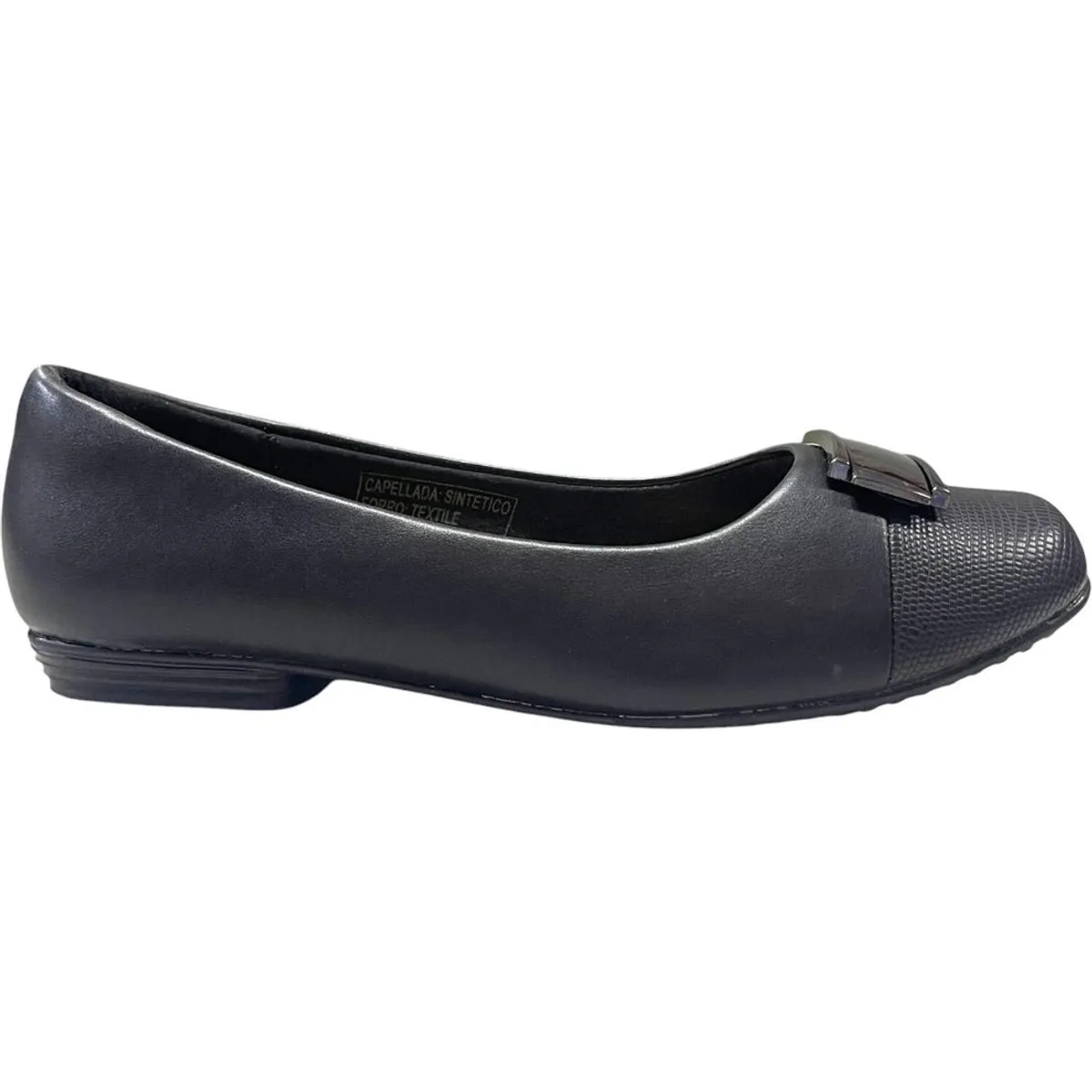 DETOGNI - Zapato Mujer Negro Taco Bajo Vera Detogni