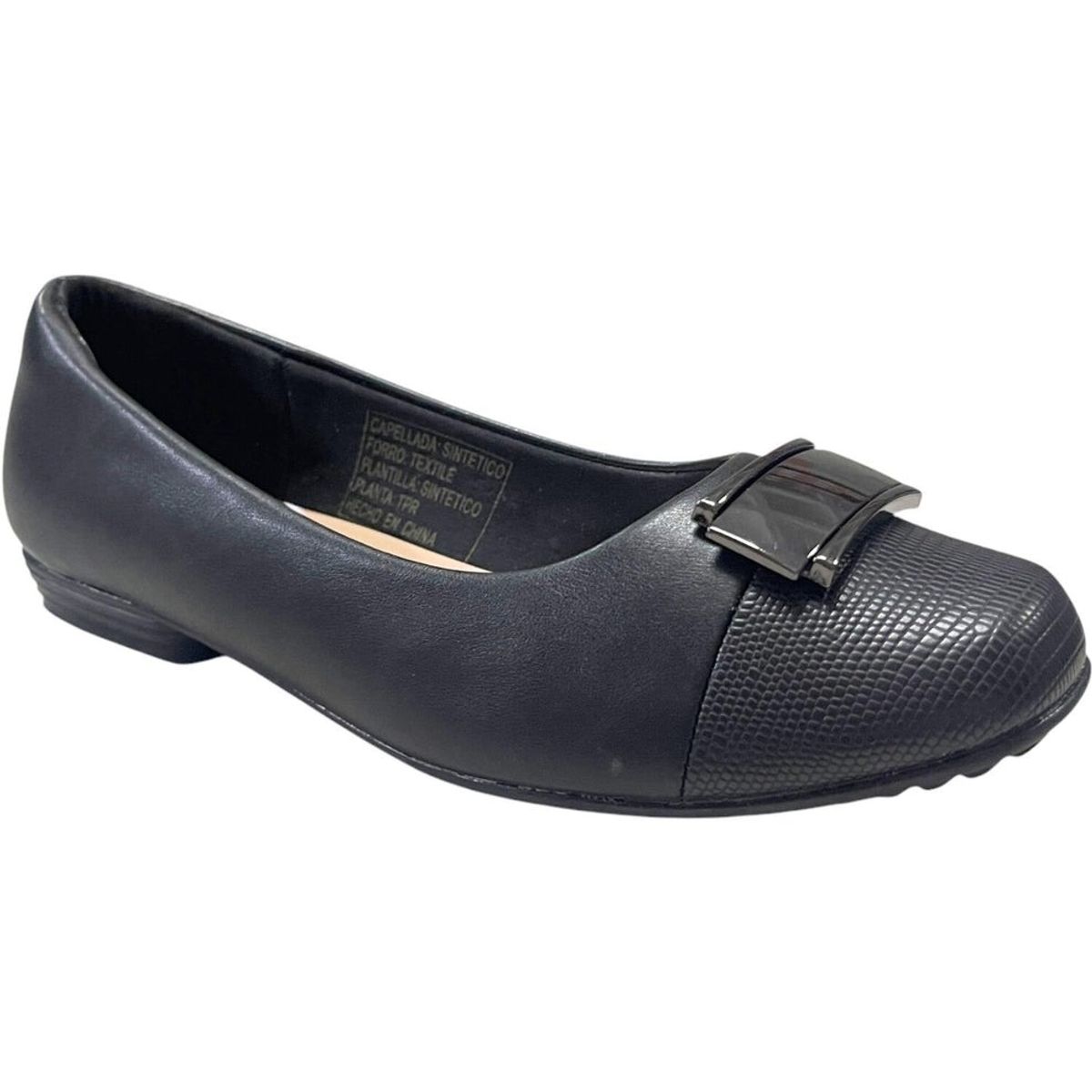 DETOGNI - Zapato Mujer Negro Taco Bajo Vera Detogni