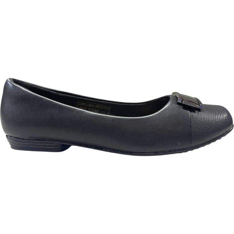 Zapato Mujer Negro Taco Bajo Vera