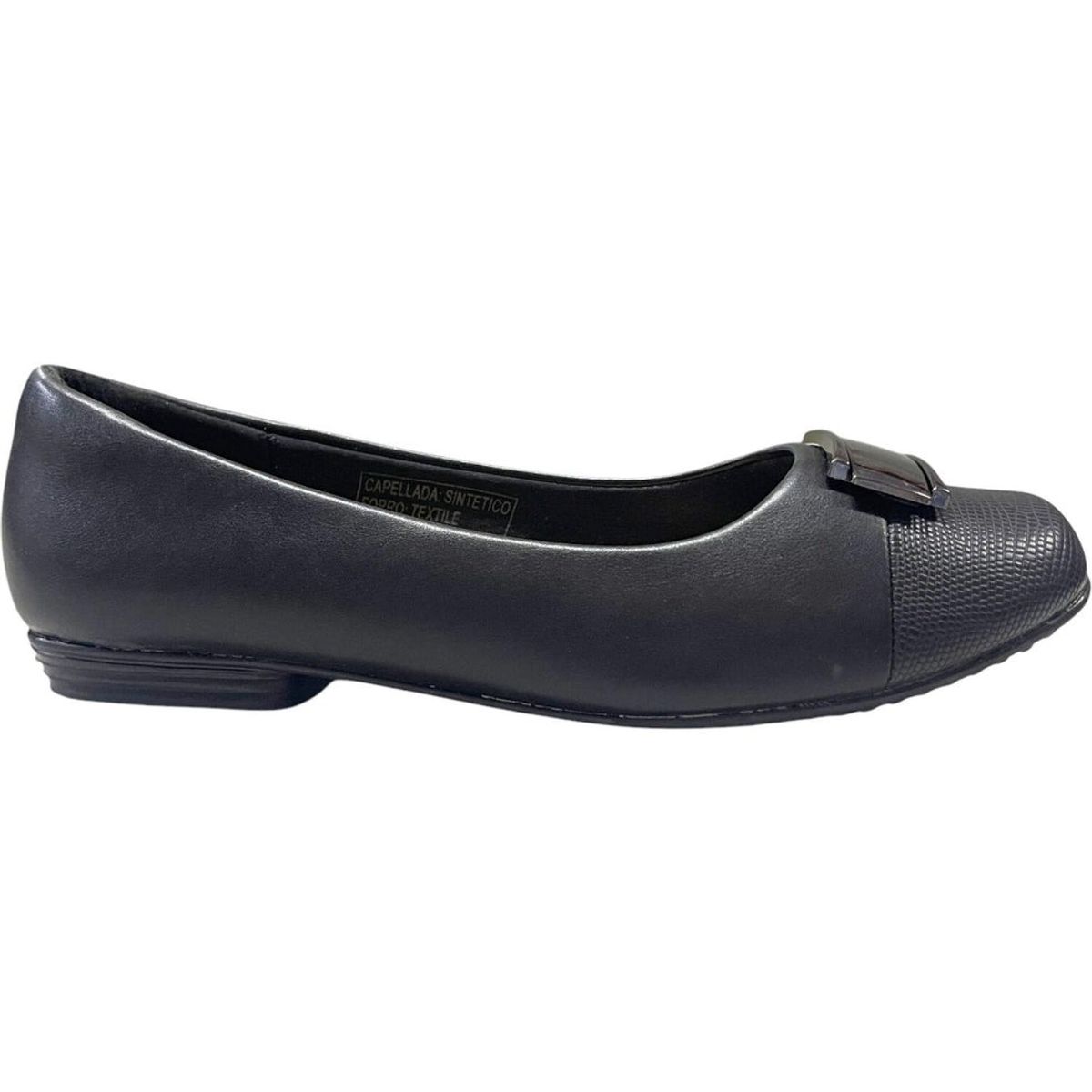 DETOGNI - Zapato Mujer Negro Taco Bajo Vera Detogni