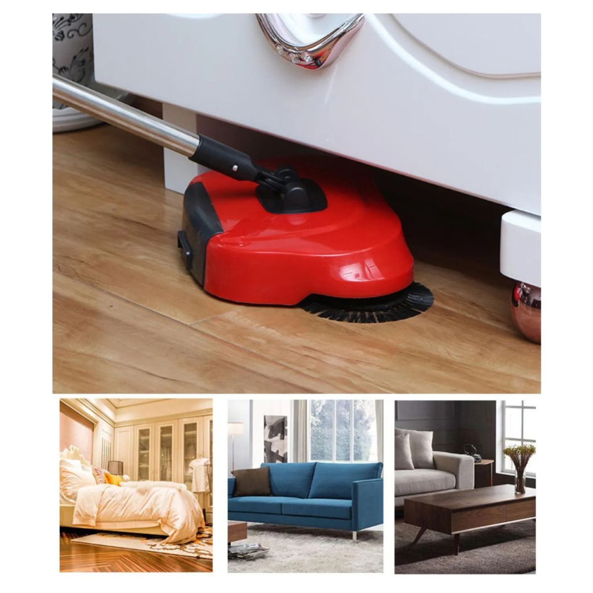 MOVI - Limpiador Manual 3 en 1 para Piso con Mango Ajustable