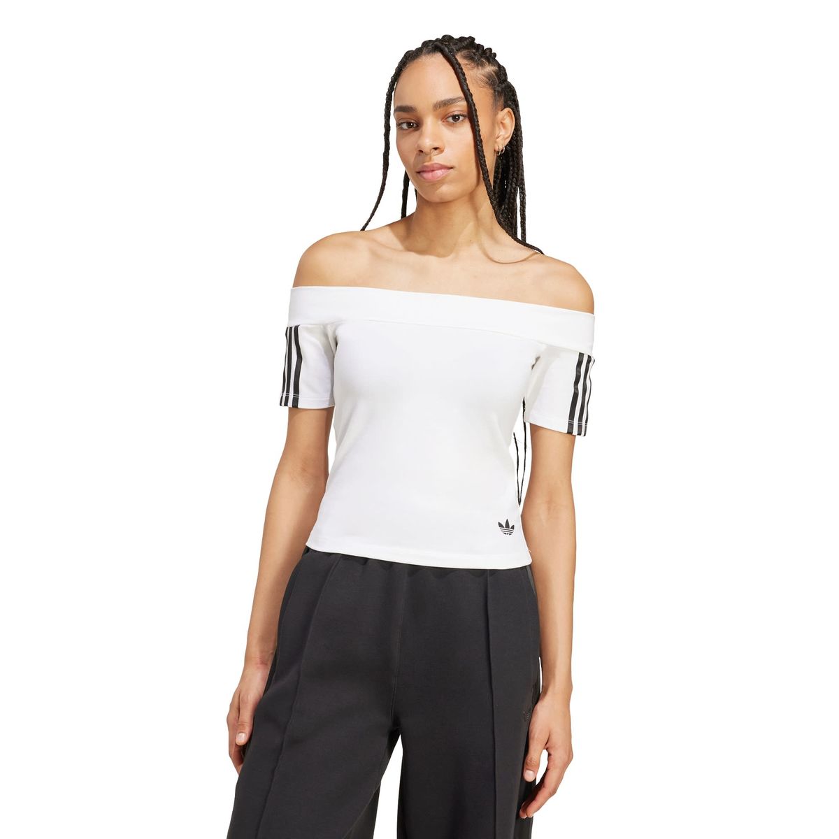 ADIDAS - Polera tipo bandeau de manga corta