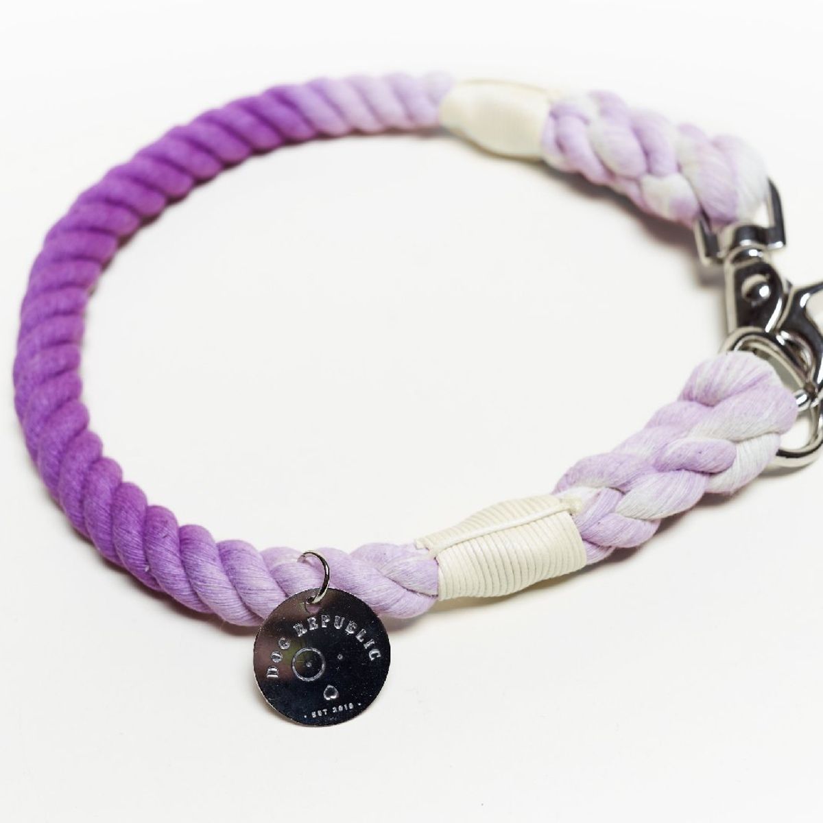 DOG REPUBLIC - Collar de mascotas Cuerda Grande Lavanda L Animal Republic