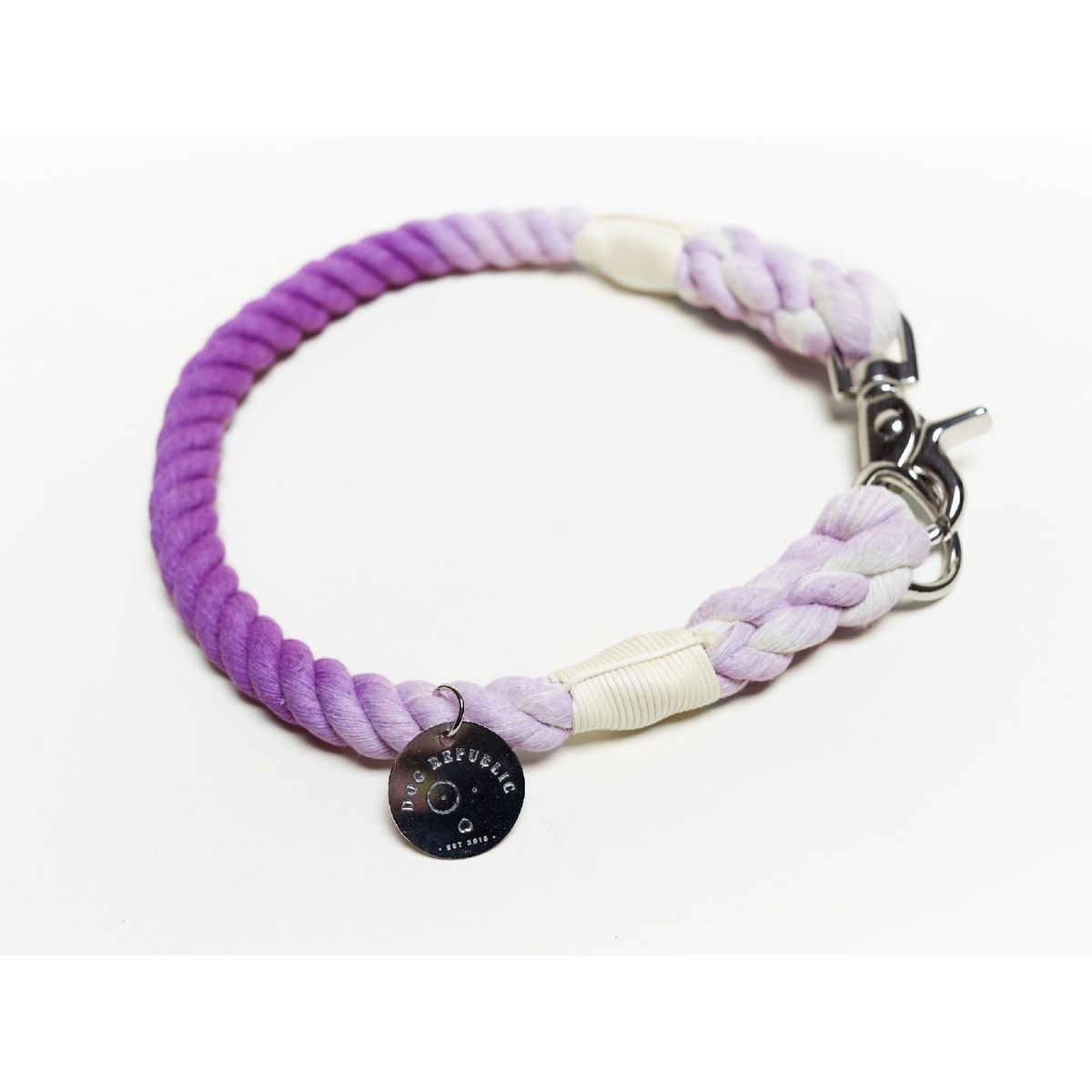 DOG REPUBLIC - Collar de mascotas Cuerda Grande Lavanda L Animal Republic