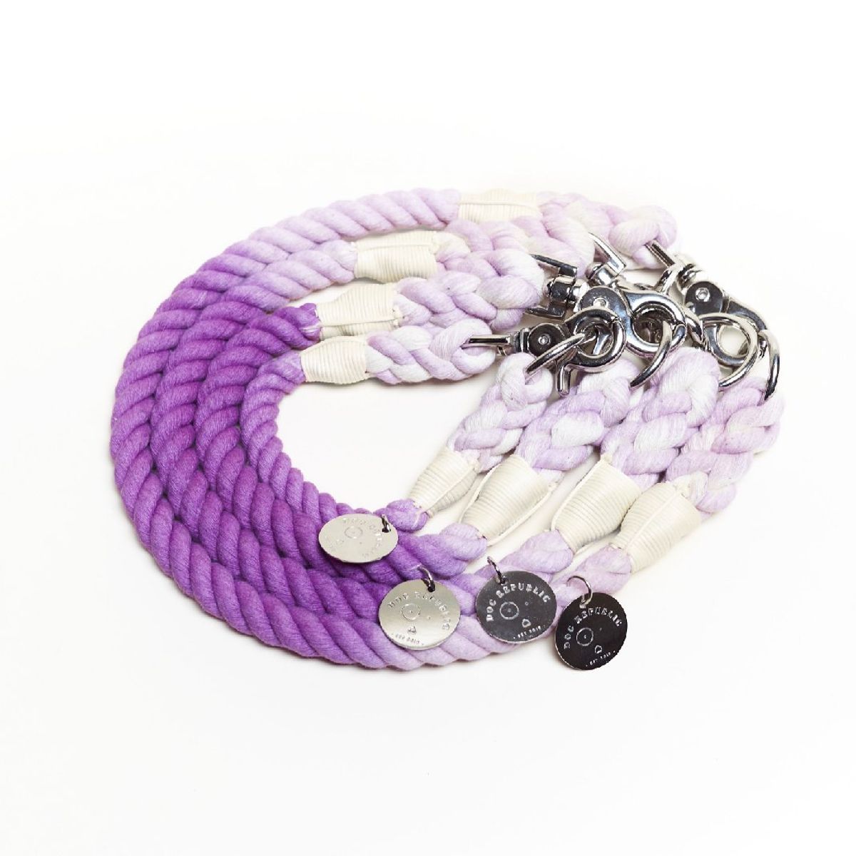 DOG REPUBLIC - Collar de mascotas Cuerda Grande Lavanda L Animal Republic