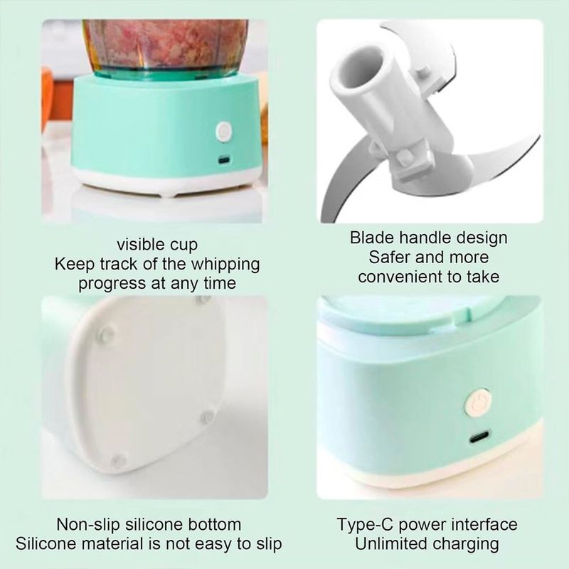 GENERICO - Mini Procesadora De Alimentos Portátil Carga Usb