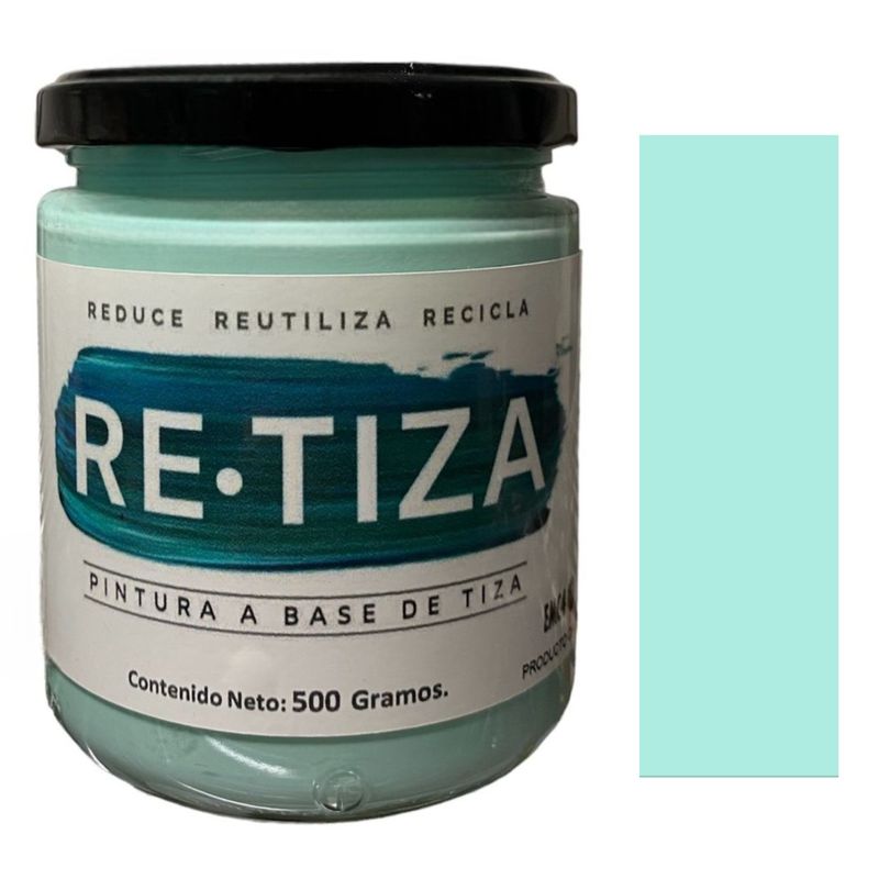 RETIZA - VERDE MENTA 500 Grs. Pintura Tizada/Vintage base agua mate