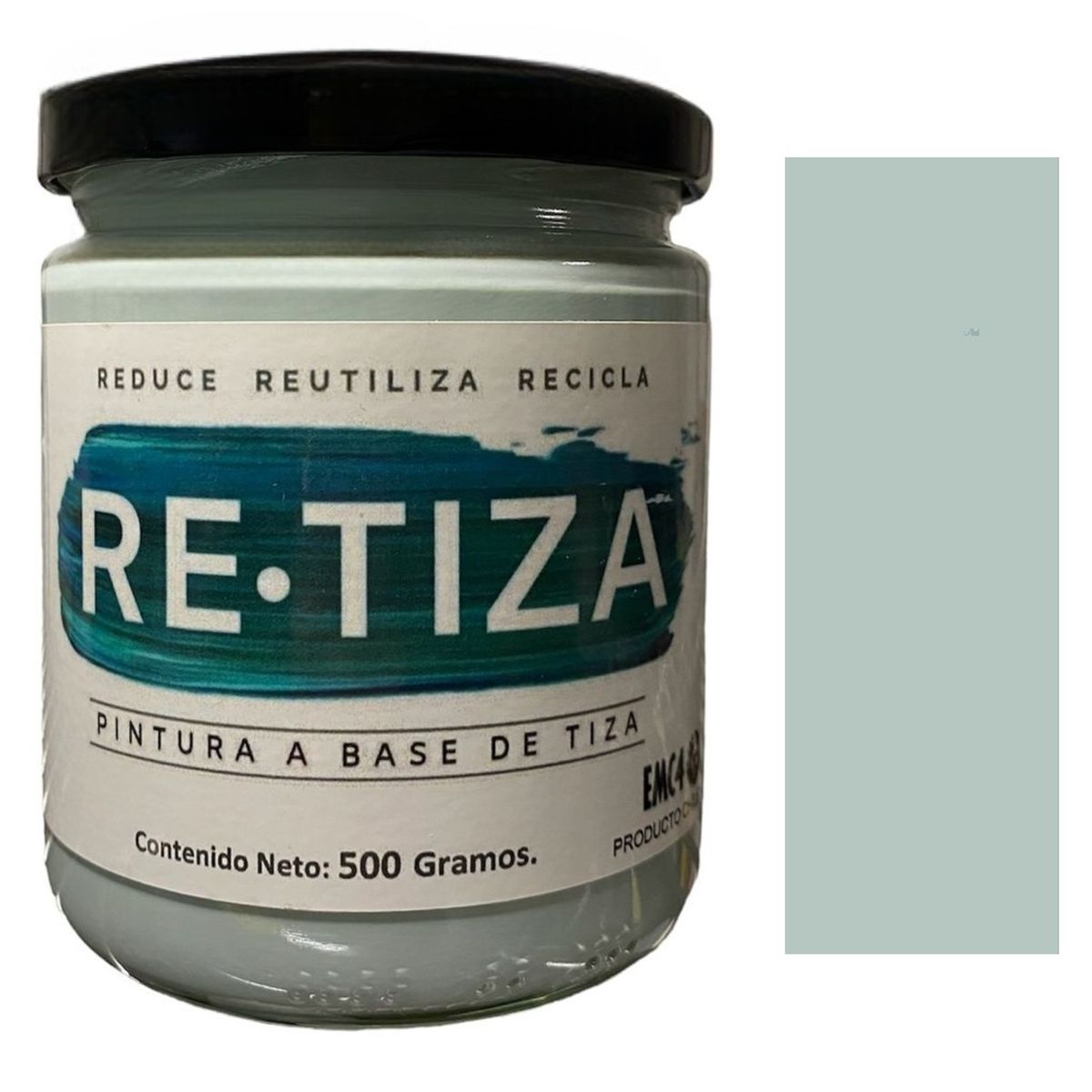 RETIZA - VERDE AGUA 500 grs. Pintura Tizada/Vintage base agua mate