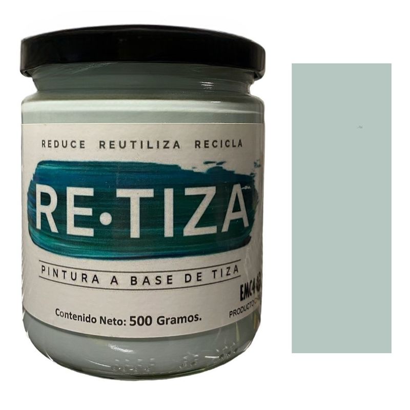 RETIZA - VERDE AGUA 500 grs. Pintura Tizada/Vintage base agua mate