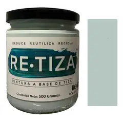 RETIZA - VERDE AGUA 500 grs. Pintura Tizada/Vintage base agua mate