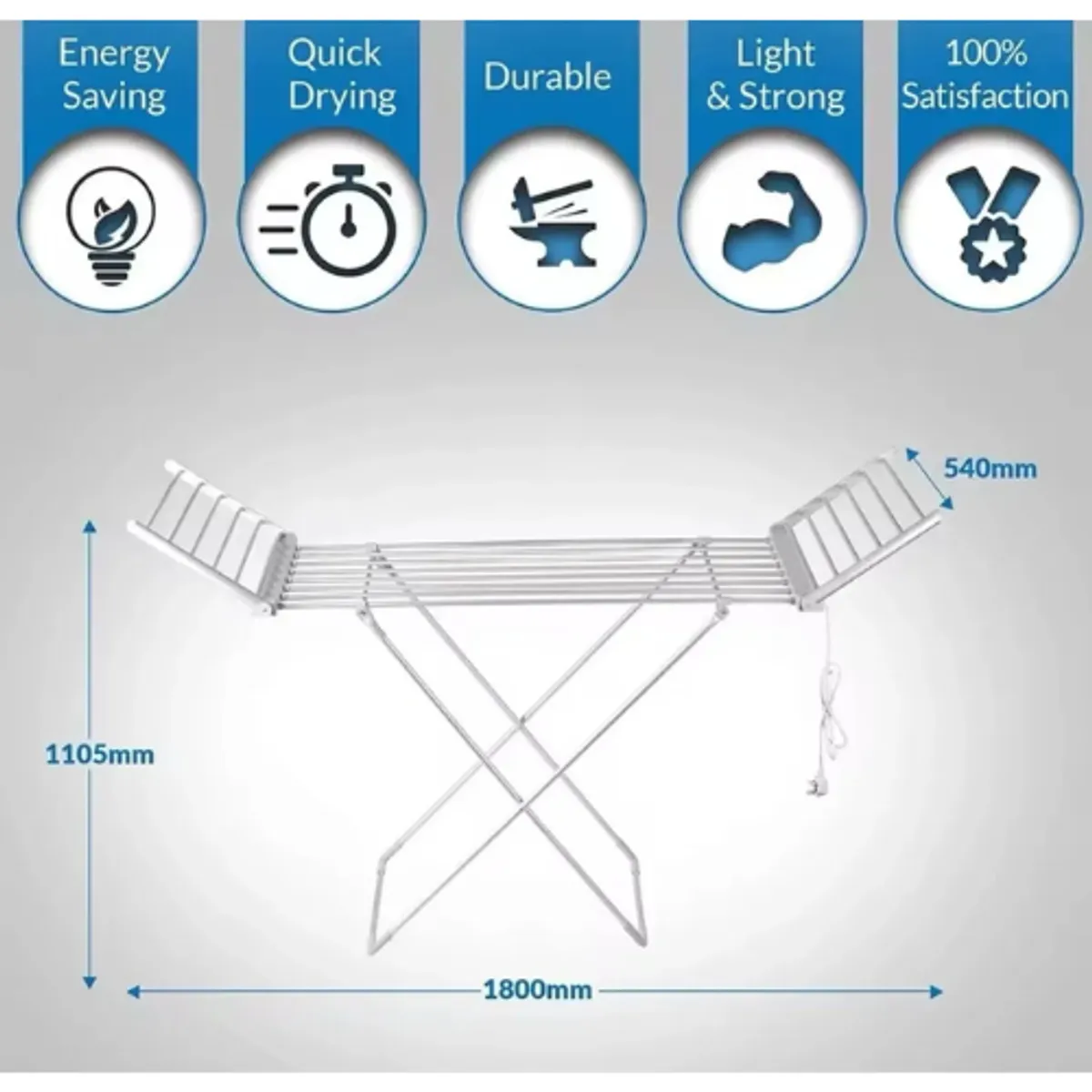 GENERICO - Tendedero Ropa Plegable Eléctrico Ropa Invierno