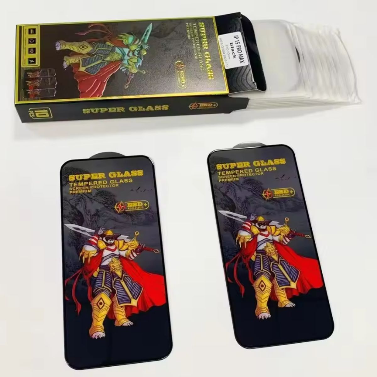 GENERICO - Pack Oferta de 10 Láminas Premium OG Armor Panda ESD para iPhone 15 Plus ‼️