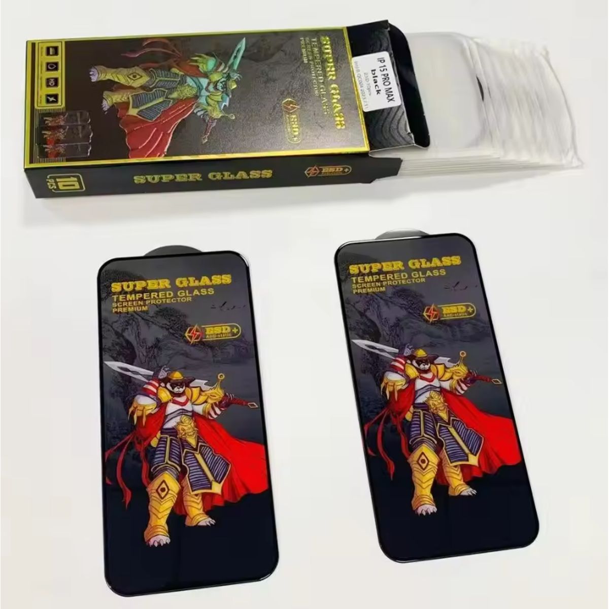 GENERICO - Pack Oferta de 10 Láminas Premium OG Armor Panda ESD para iPhone 15 Plus ‼️