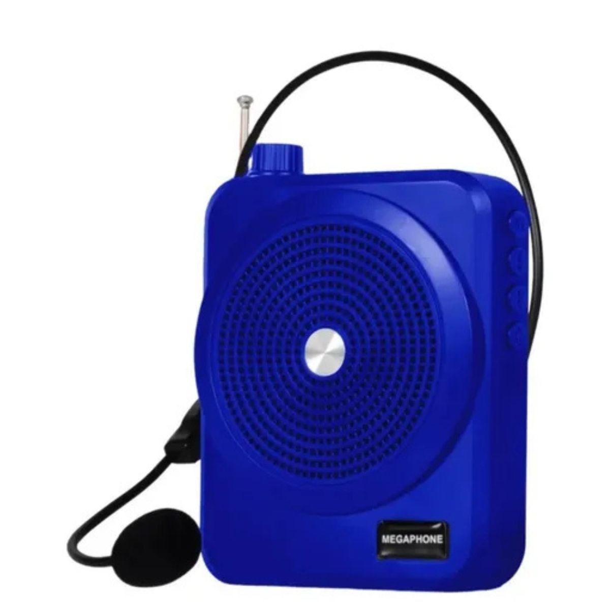 GENERICO - Parlante Micrófono Grabadora Multifunción Megáfono Portátil Azul