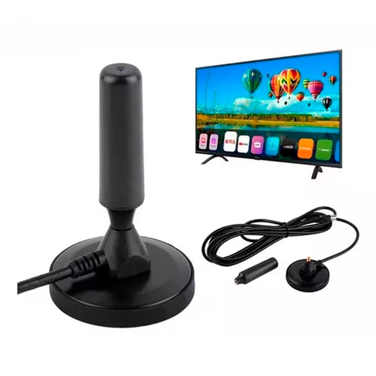 GENERICO - Antena De Base Con Recepción De 360° Para Televisión Digital