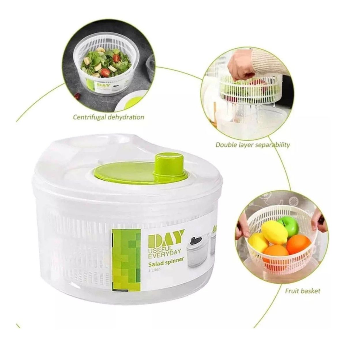 GENERICO - Centrifuga Para Verduras Secador De Verduras Ensaladas