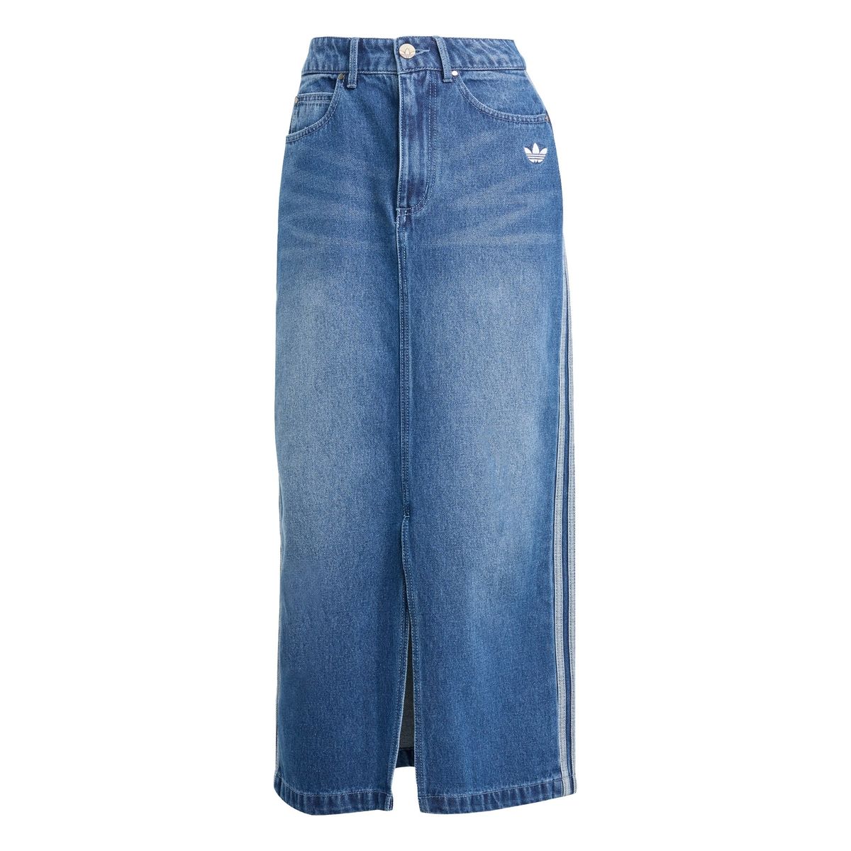 ADIDAS - Falda lápiz de tejido denim de 3 Tiras Adicolor