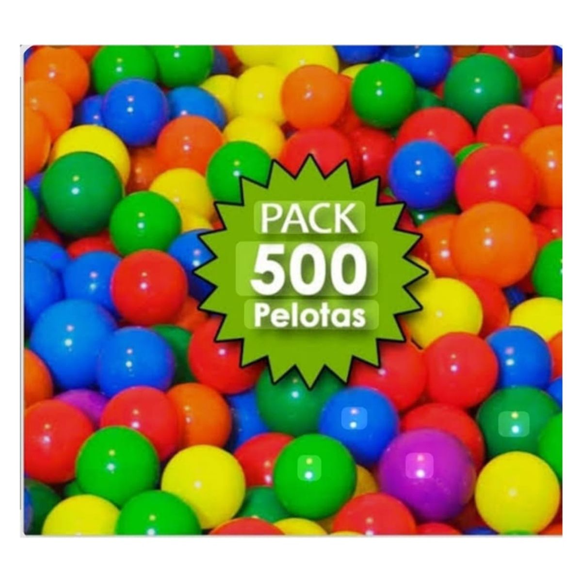 GENERICO - Pelotas de colores para Piscina/Pack de 500 unidades