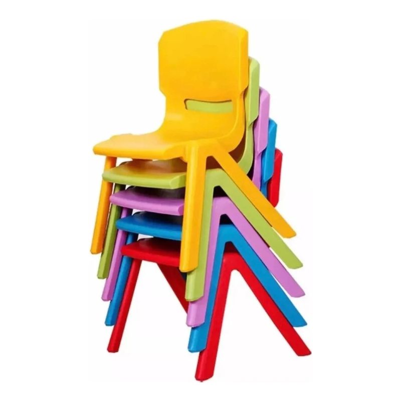 ROZENBERG SPA - Silla Plástica Infantil Niños Piso Taburete Asiento Liso