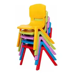 ROZENBERG SPA - Silla Plástica Infantil Niños Piso Taburete Asiento Liso