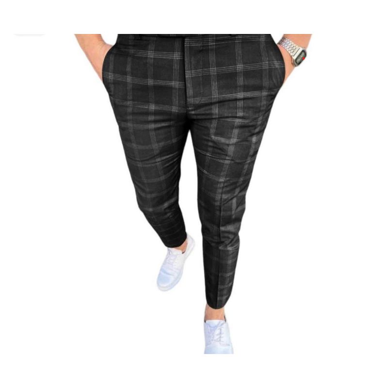 XPRESS RECHARGE - Pantalones clasicos y premium a cuadros para hombres